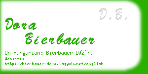 dora bierbauer business card